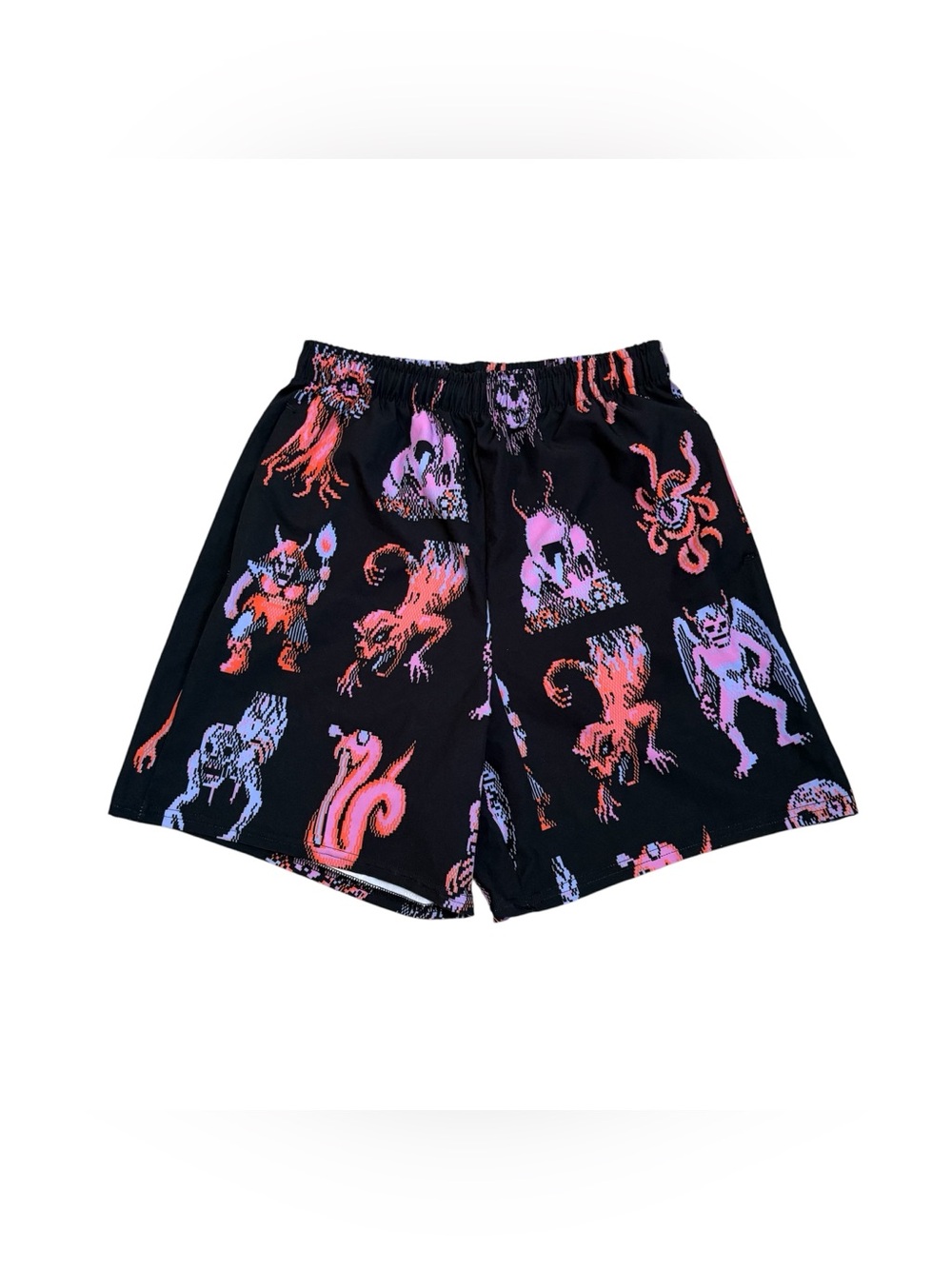 Demon pattern athletic shorts